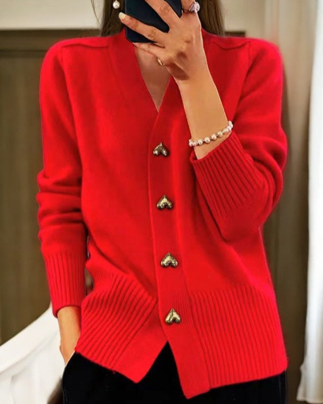 Margot | Cardigan met Hartjesknopen