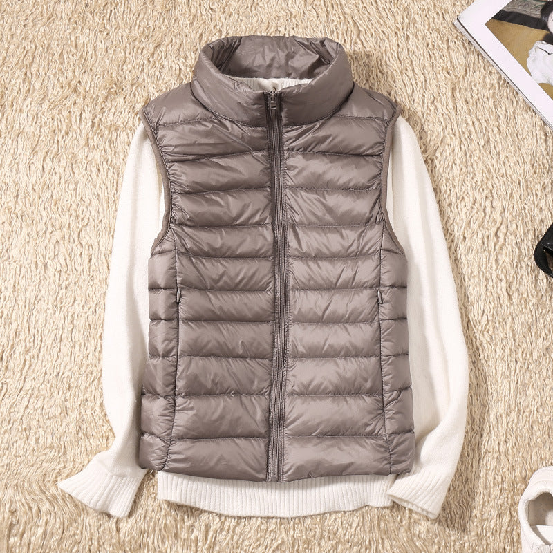 Valerie | Lichtgewicht Waterdicht Gilet Met Witte Eendendons