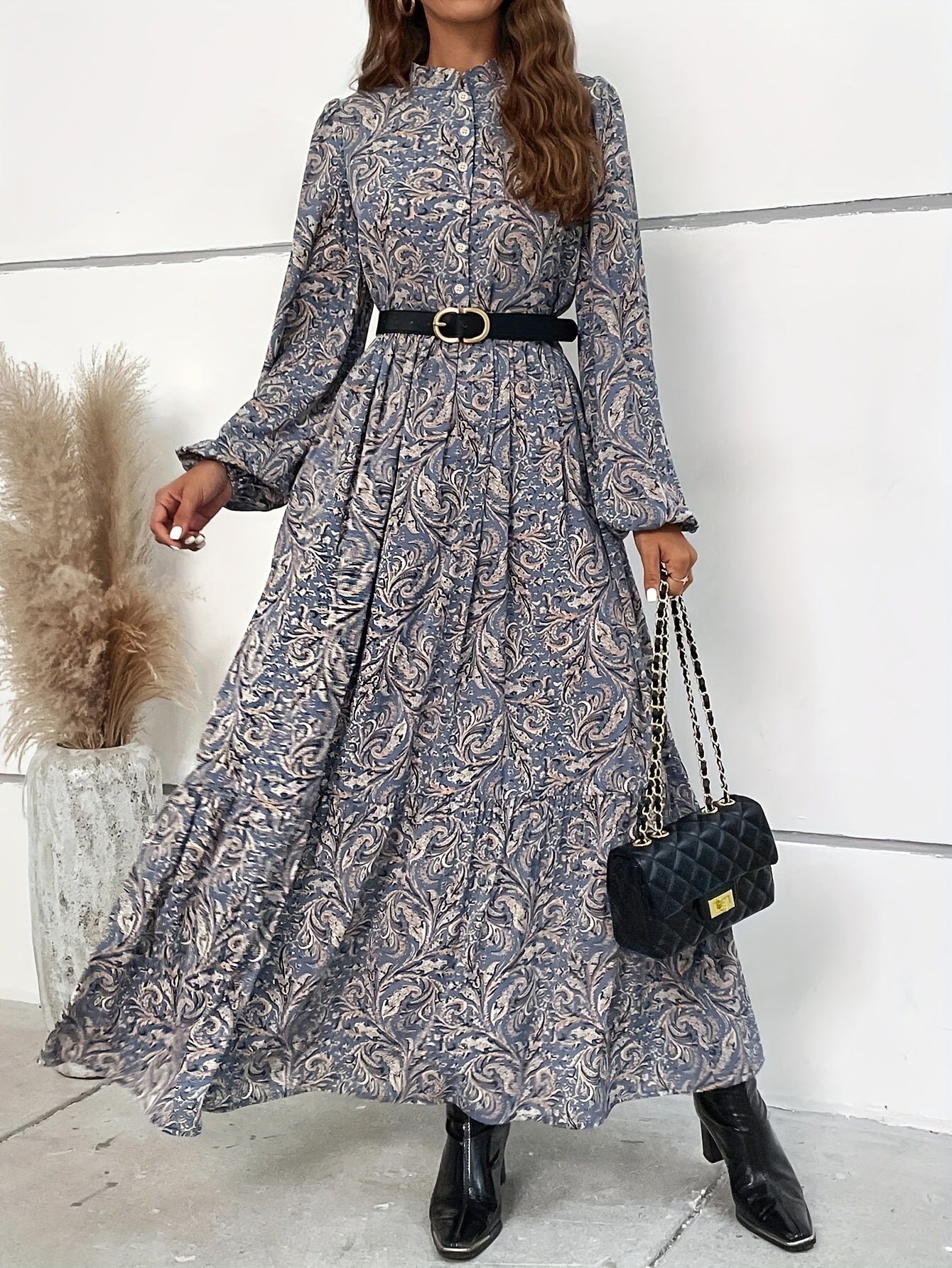 Fleur | Luchtige Maxi-Jurk Met Sierlijke Mouwen