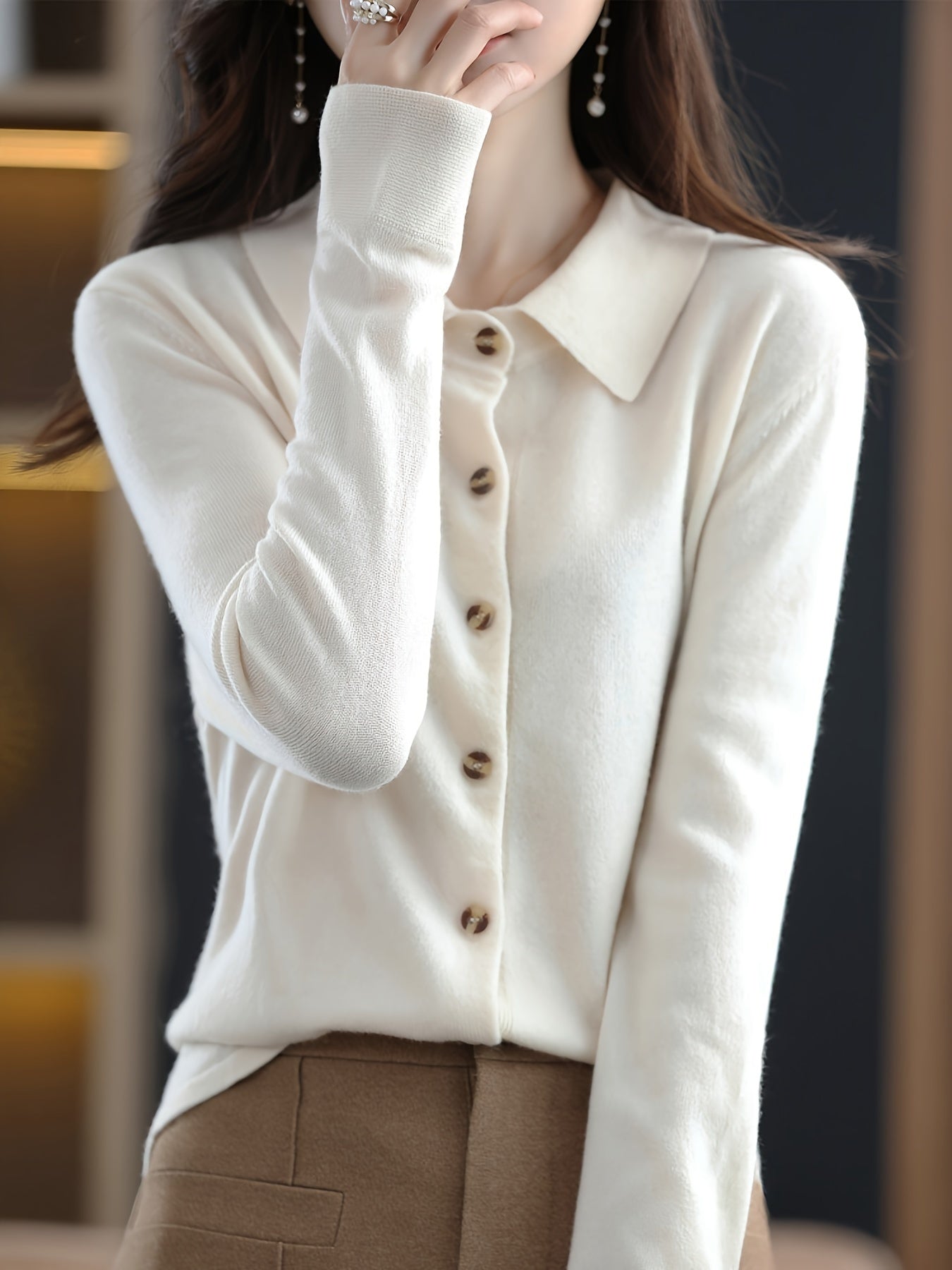 Christine | Gebreide Cardigan Met Knopen