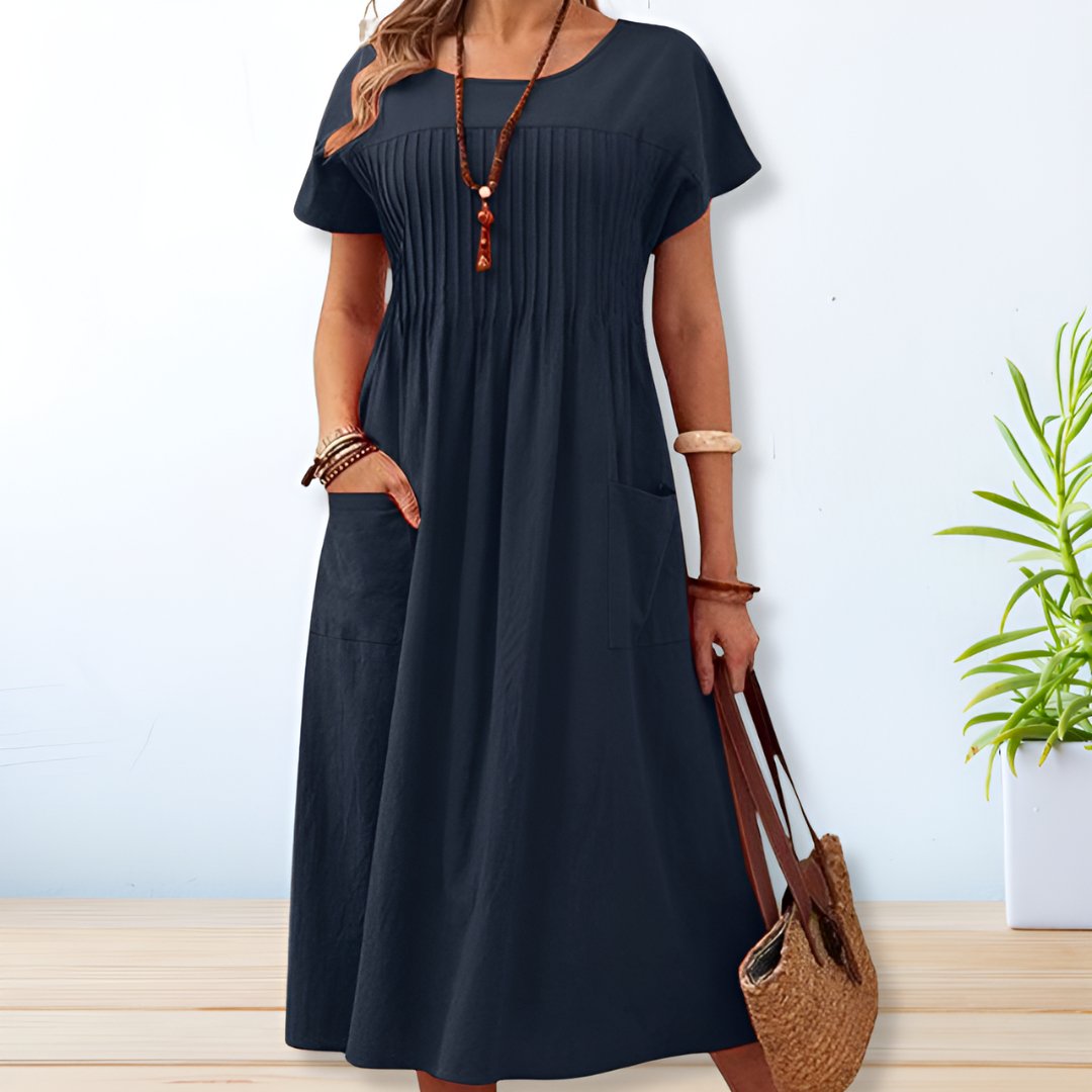 Suzanne | Zomerjurk met Zakken en Relaxte Pasvorm