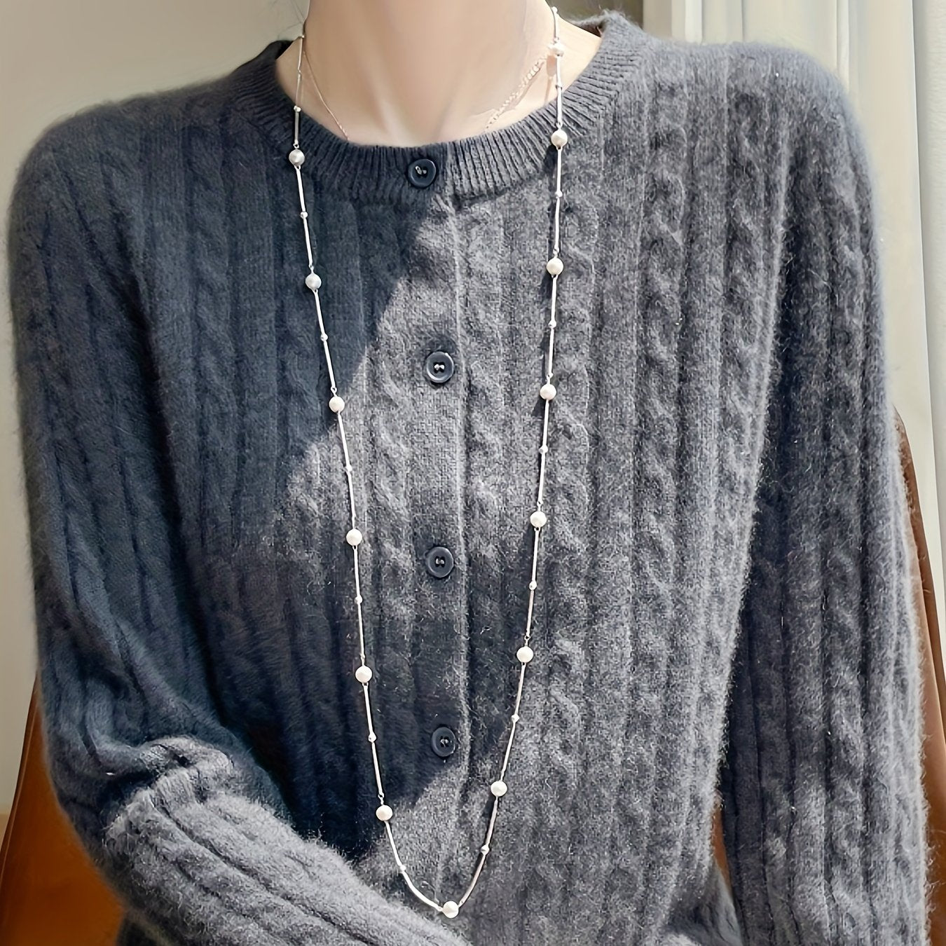 Sjoukje | Elegante Gebreide Trui Met Knoopsluiting