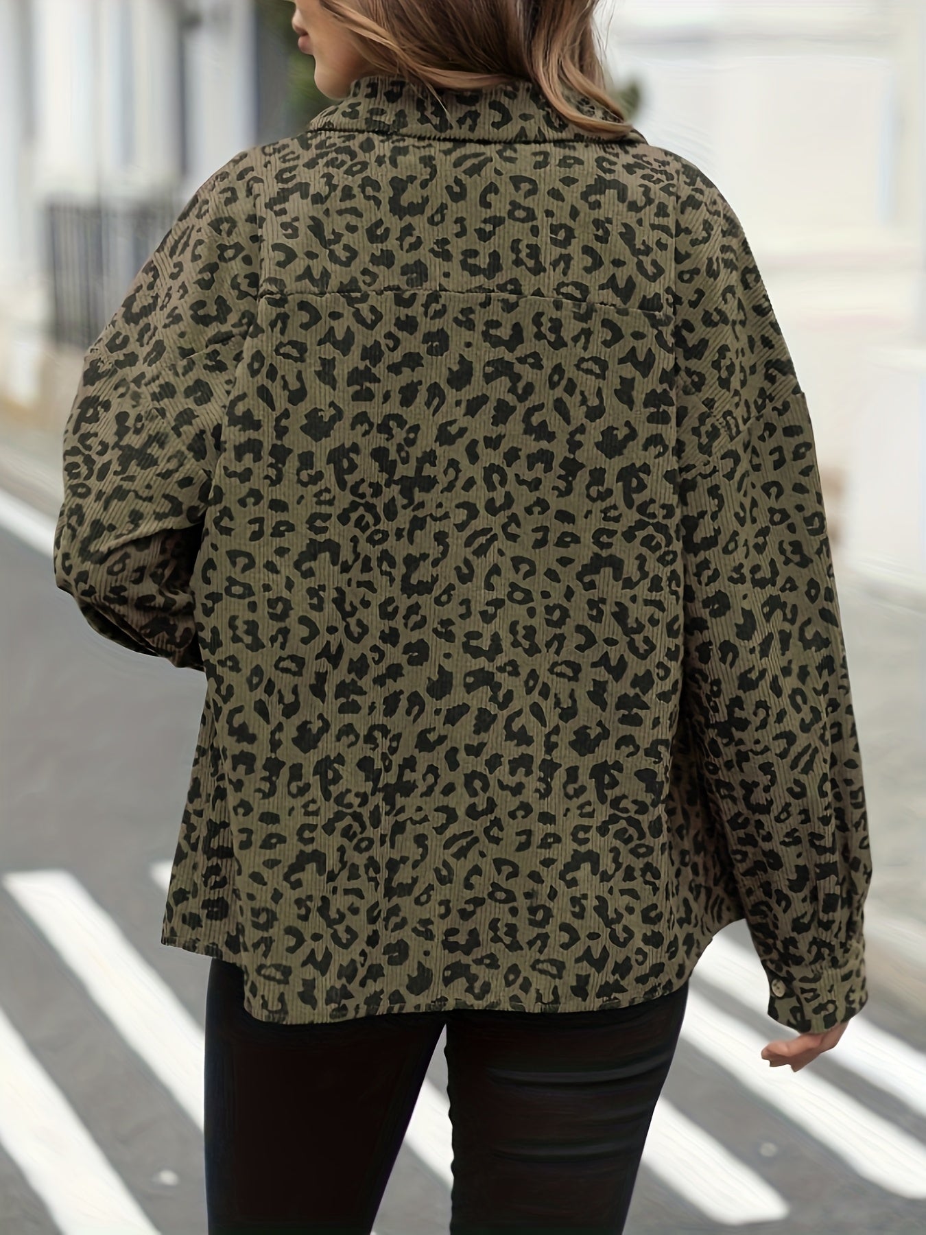 Sanneke | Chic Corduroy Jas Met Zakken En Knopen