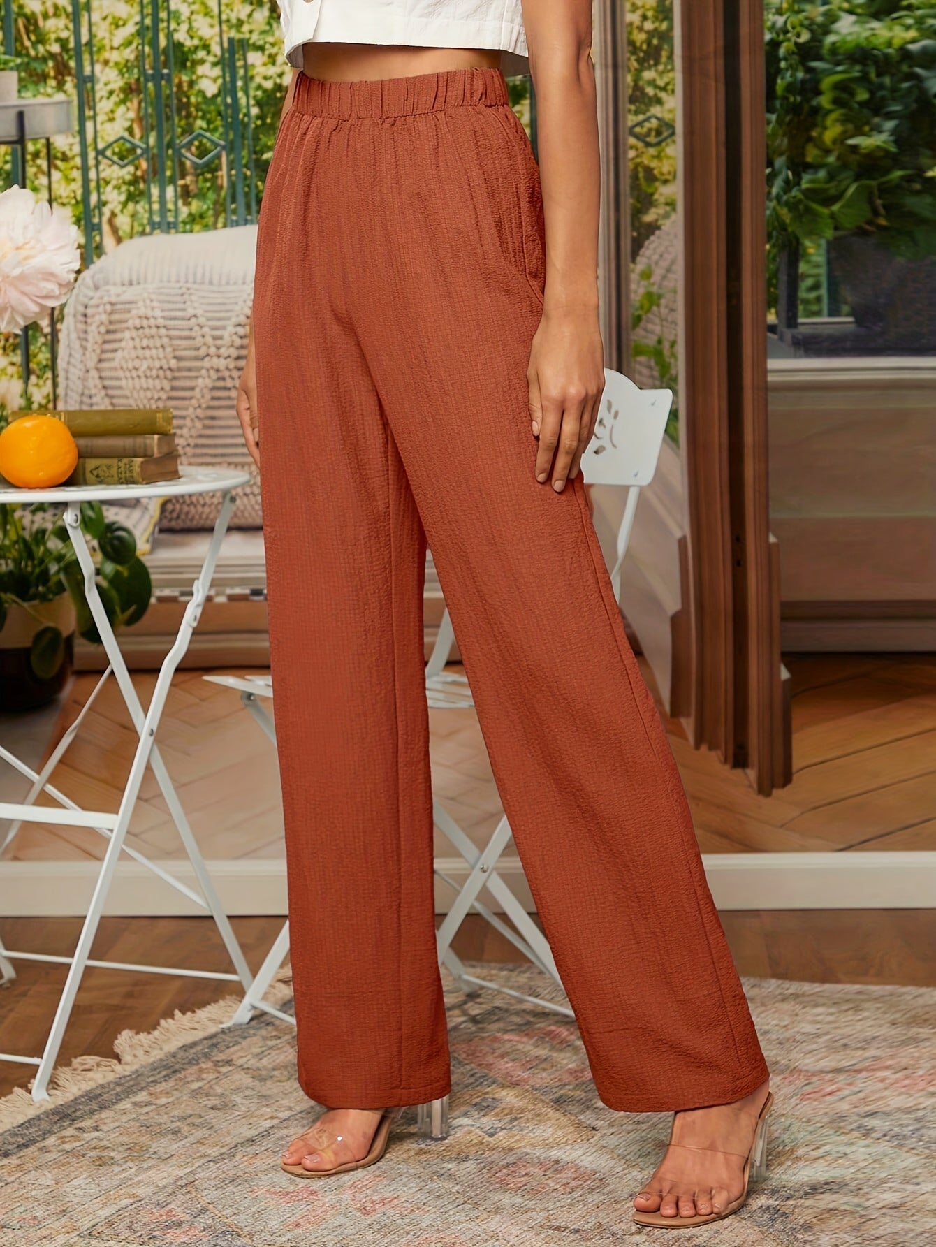 Rita | Stijlvolle Rechte Broek Met Hoge Taille